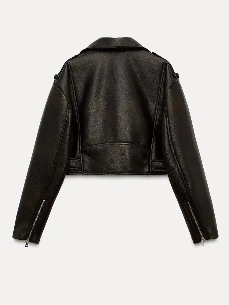 Veste en cuir oversize