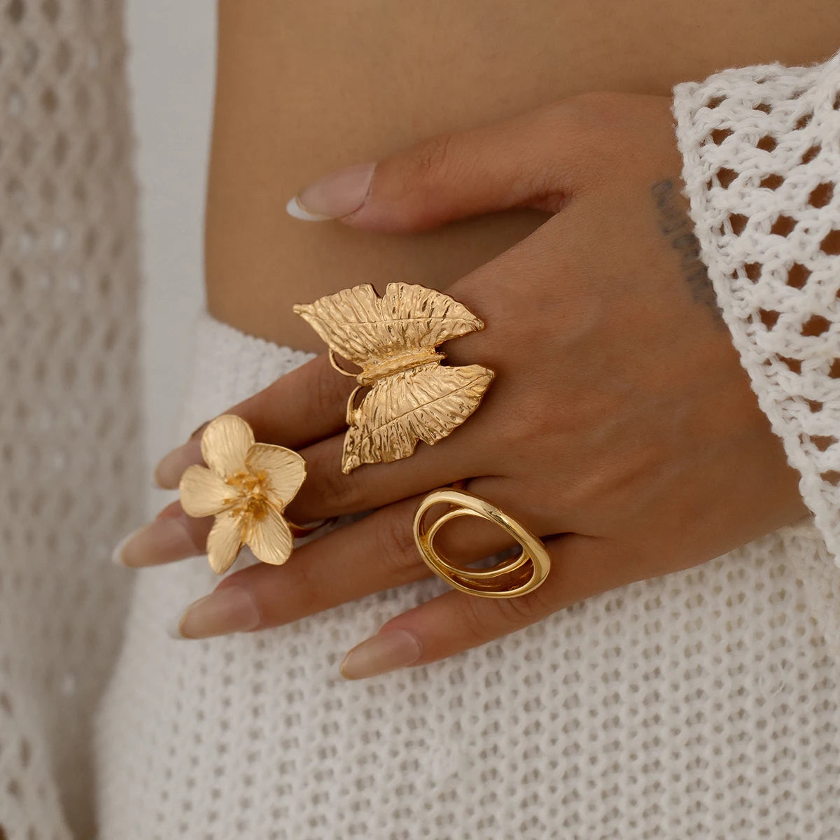 Bague argent et doré