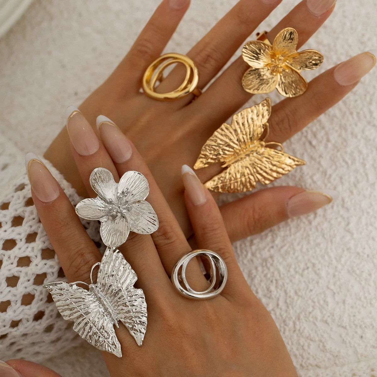 Bague argent et doré