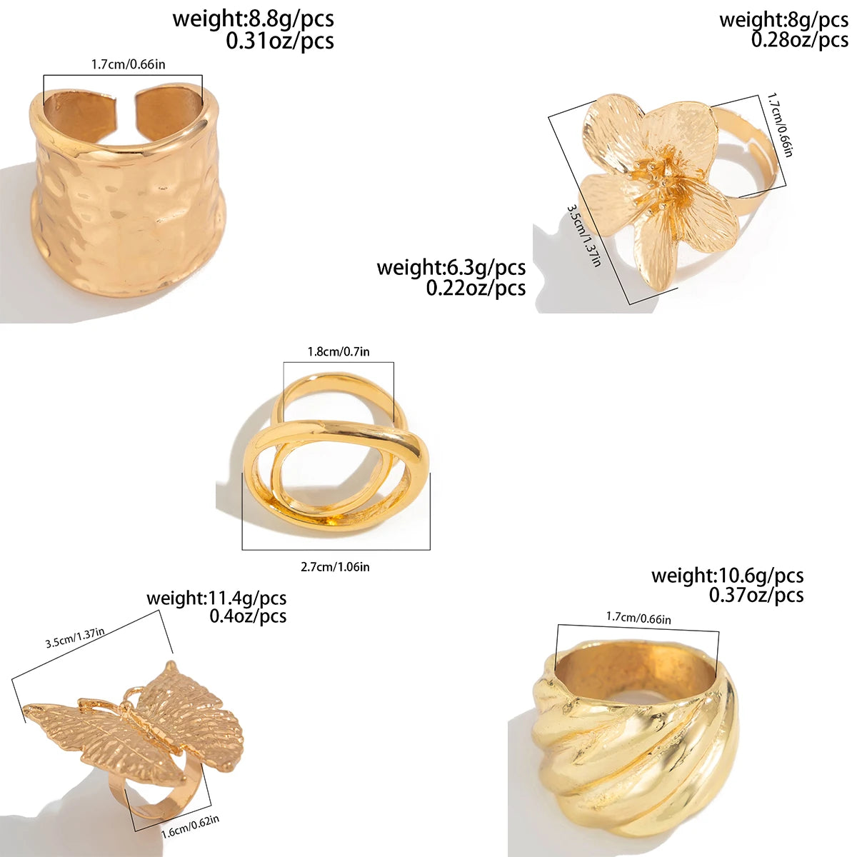 Bague argent et doré