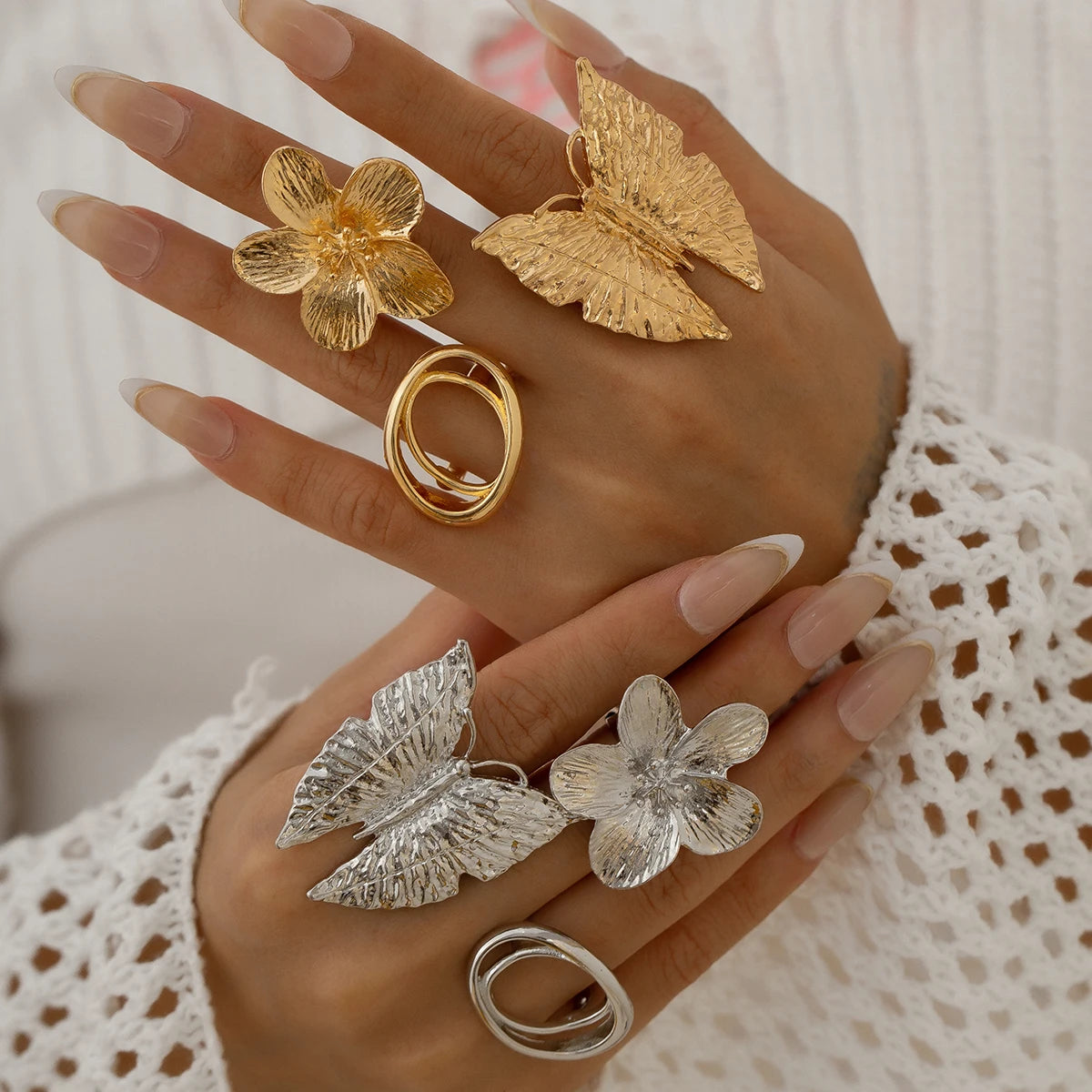 Bague argent et doré