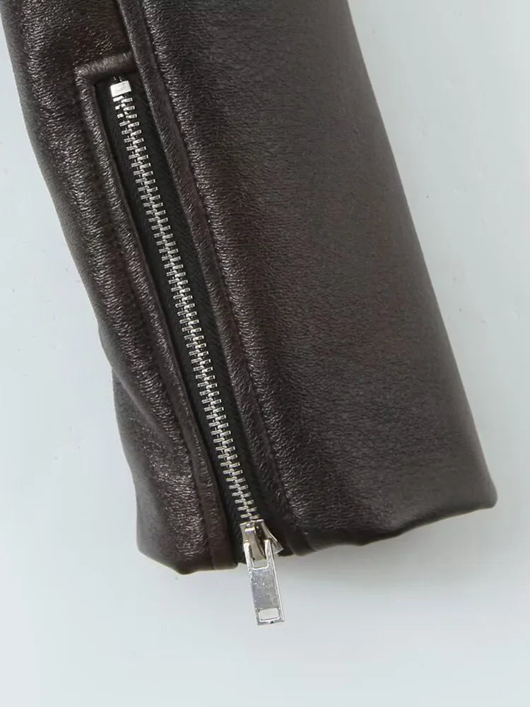 Veste en cuir oversize