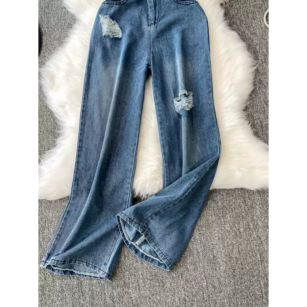 Combinaison bustier en denim